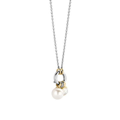 TI SENTO - COLLANA CON CHARMS PERLA E MADREPERLA