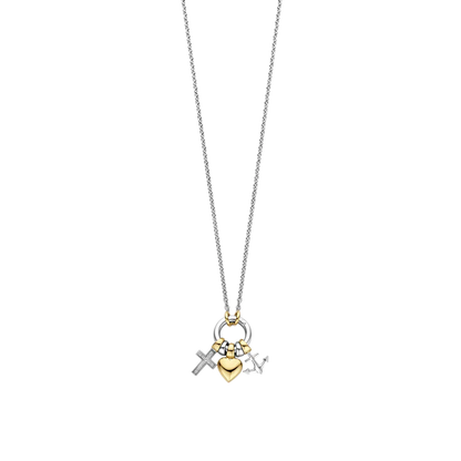 TI SENTO - COLLANA CHARMS CROCE CUORE ANCORA
