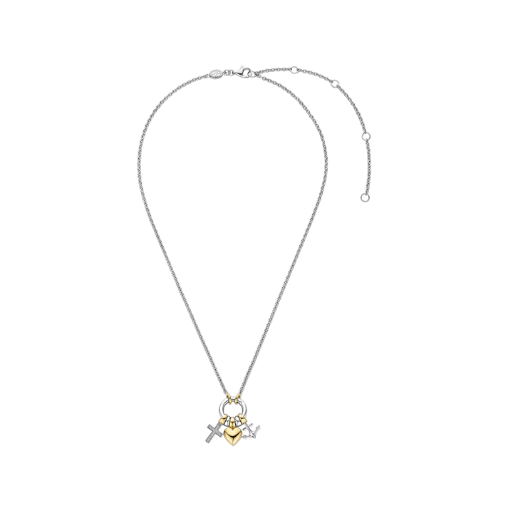 TI SENTO - COLLANA CHARMS CROCE CUORE ANCORA