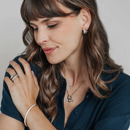 TI SENTO - COLLANA CHARMS CROCE CUORE ANCORA