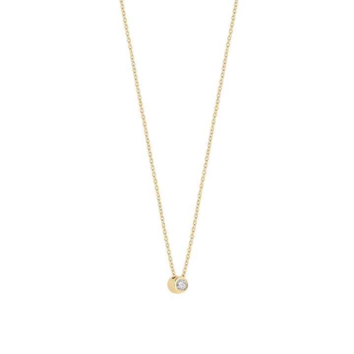 TI SENTO - COLLANA ARGENTO DORATO CON PUNTO LUCE ZIRCONE