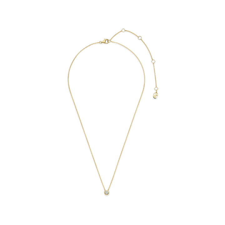 TI SENTO - COLLANA ARGENTO DORATO CON PUNTO LUCE ZIRCONE