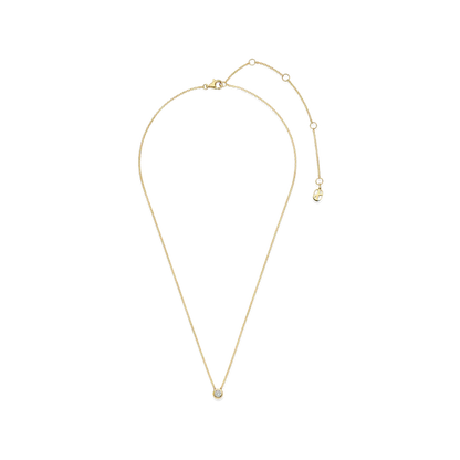 TI SENTO - COLLANA ARGENTO DORATO CON PUNTO LUCE ZIRCONE