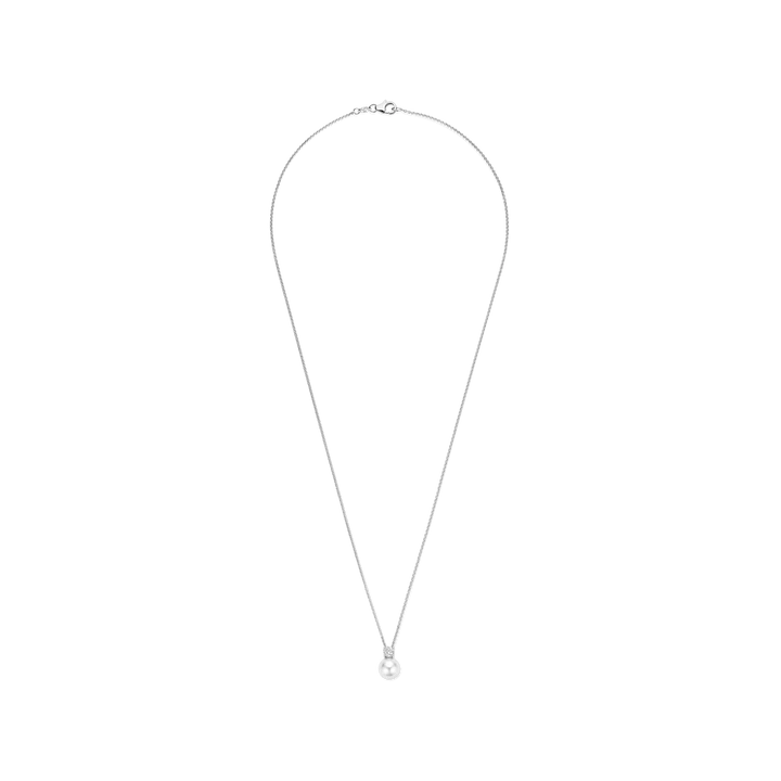 TI SENTO - COLLANA ARGENTO PENDENTE PERLA E ZIRCONE CENTRALE