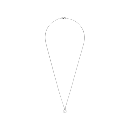 TI SENTO - COLLANA ARGENTO PENDENTE PERLA E ZIRCONE CENTRALE