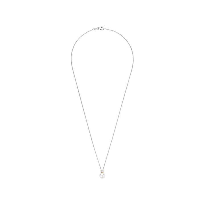 TI SENTO - COLLANA ARGENTO DORATO PENDENTE PERLA E ZIRCONE CENTRALE (Copia)