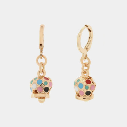 AMO CAPRI - ORECCHINI CAMPANELLE A POIS IN METALLO ROSE'