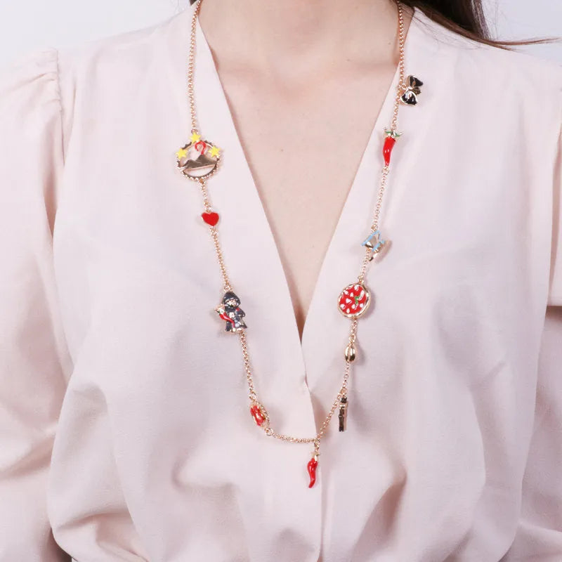 I LOVE NAPLES - GOLD-PLATED METAL NECKLACE WITH NEAPOLITAN SYMBOLS
