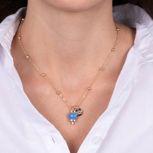 AMO CAPRI - COLLANA MINI IN METALLO DORATO CAMPANELLA AVIO