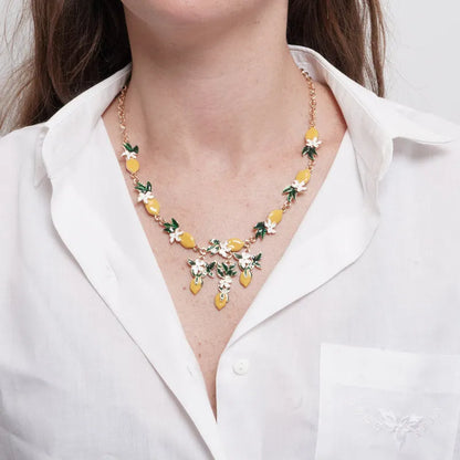 AMO CAPRI - COLLIER IN METALLO CON LIMONI