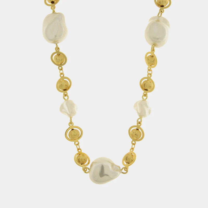 I LOVE VENICE - METAL NECKLACE WITH PEARLS