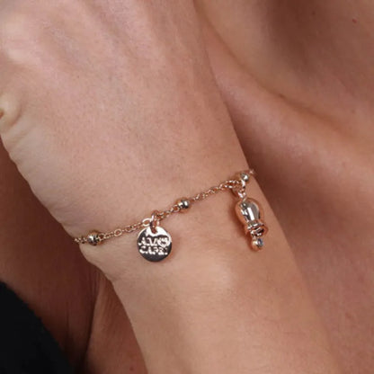AMO CAPRI - BRACCIALE IN METALLO CON CAMPANELLA MINI DORATO