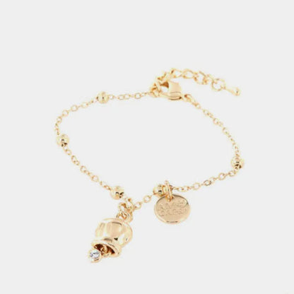 AMO CAPRI - BRACCIALE IN METALLO CON CAMPANELLA MINI DORATO