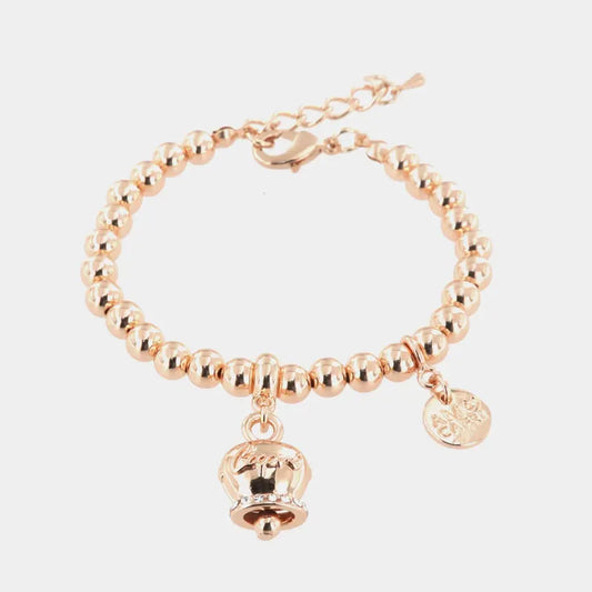AMO CAPRI - BRACCIALE IN METALLO ROSE' SCRITTA CAPRI
