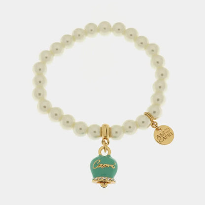 I LOVE CAPRI - PEARL BRACELET WITH TIFFANY ENAMEL BELL