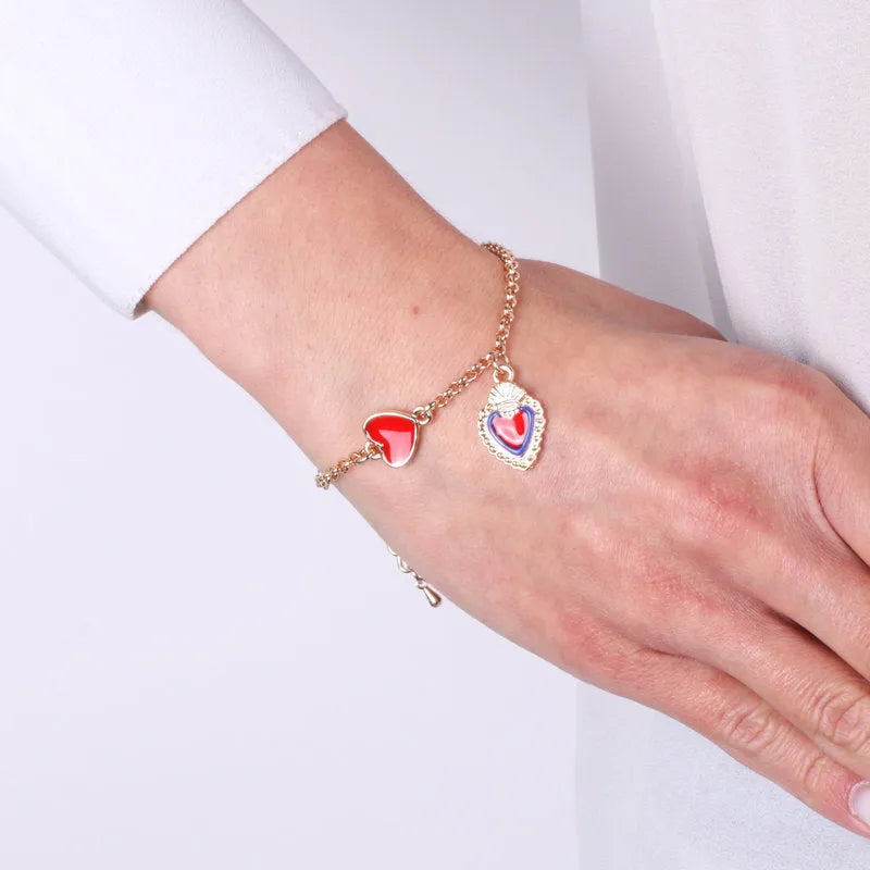 I LOVE NAPLES - METAL BRACELET WITH SACRED HEART CHARM
