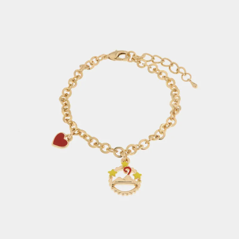 I LOVE NAPLES - METAL BRACELET WITH VESUVIUS CHARM