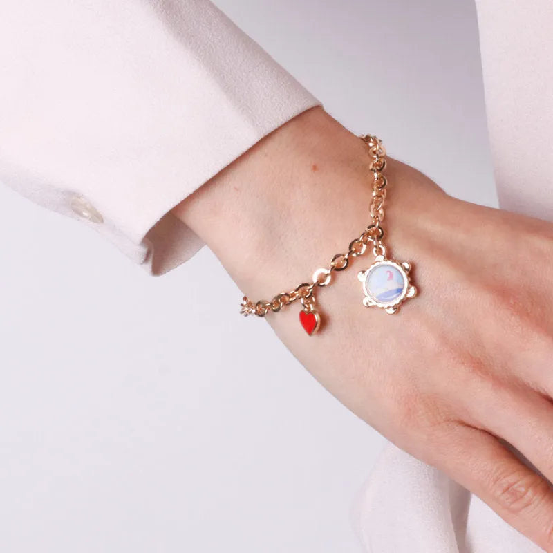 AMO NAPOLI - BRACCIALE IN METALLO CHARM VESUVIO