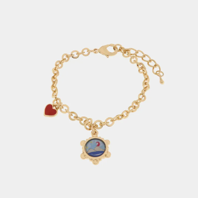 AMO NAPOLI - BRACCIALE IN METALLO CHARM VESUVIO
