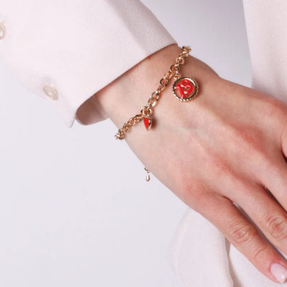 AMO NAPOLI - BRACCIALE IN METALLO CHARM 13