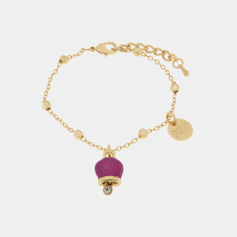 AMO CAPRI - METAL BRACELET BURGUNDY BELL