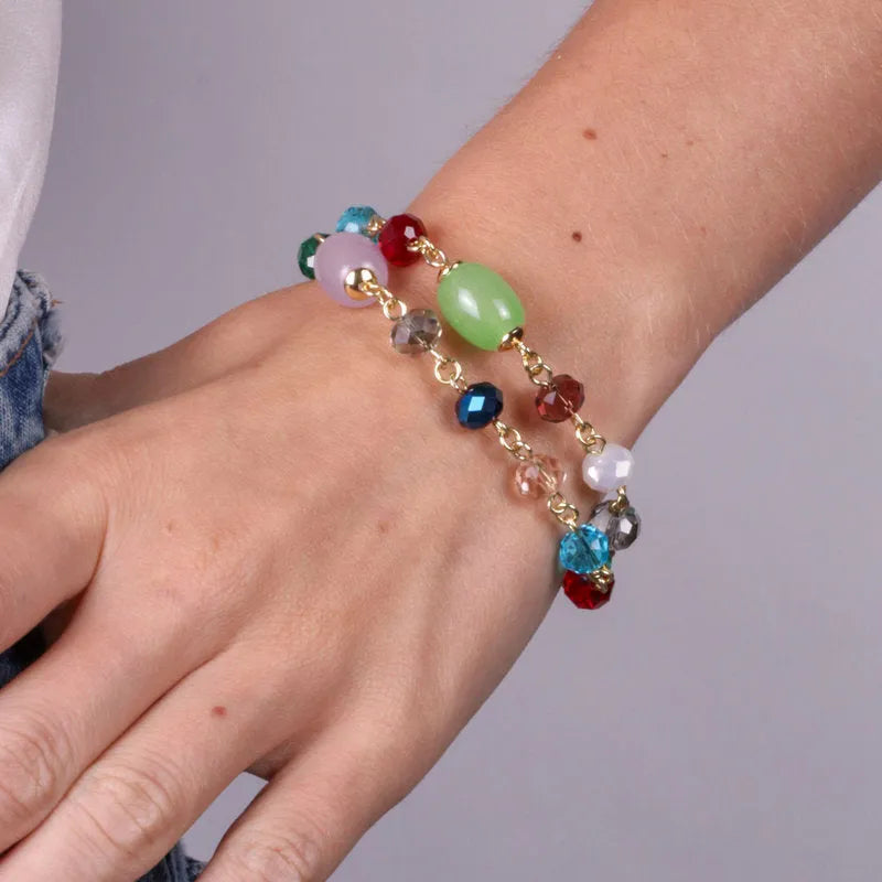 AMO VENEZIA - BRACCIALE IN METALLO CON CRISTALLI MULTICOLOR