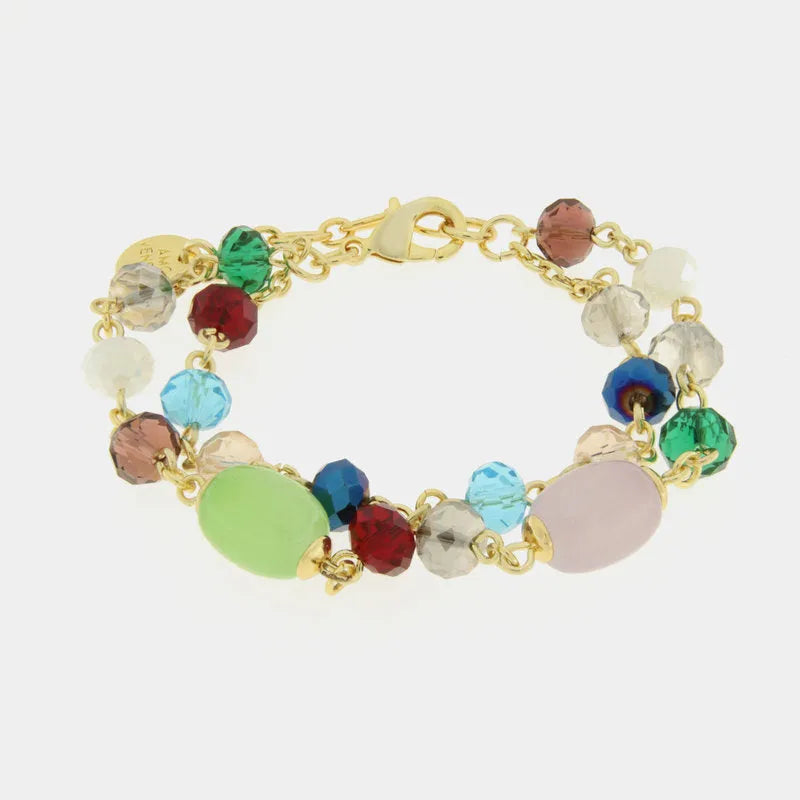 AMO VENEZIA - BRACCIALE IN METALLO CON CRISTALLI MULTICOLOR