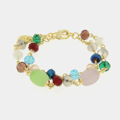 AMO VENEZIA - BRACCIALE IN METALLO CON CRISTALLI MULTICOLOR