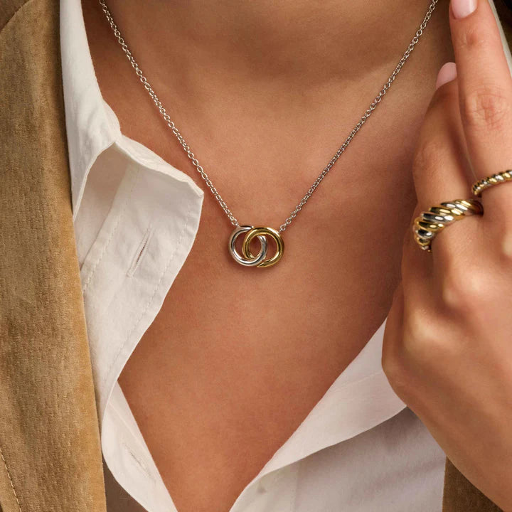 TI SENTO - COLLANA ARGENTO DORATO PENDENTE INFINITO