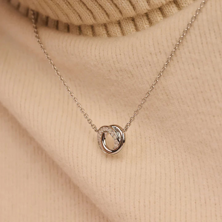 TI SENTO - COLLANA ARGENTO PENDENTE INFINITO ZIRCONI BIANCHI