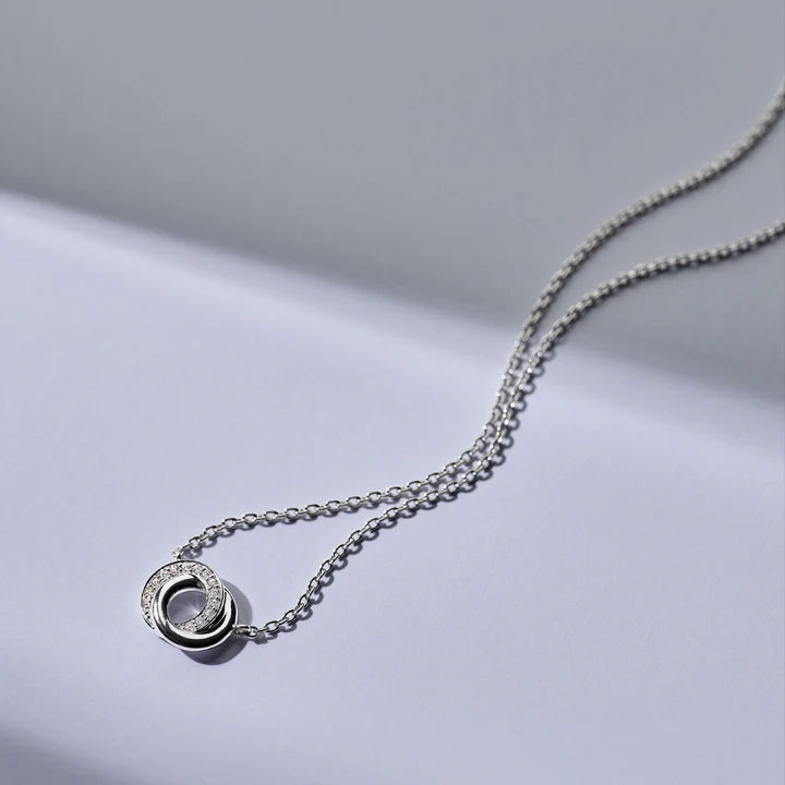 TI SENTO - COLLANA ARGENTO PENDENTE INFINITO ZIRCONI BIANCHI