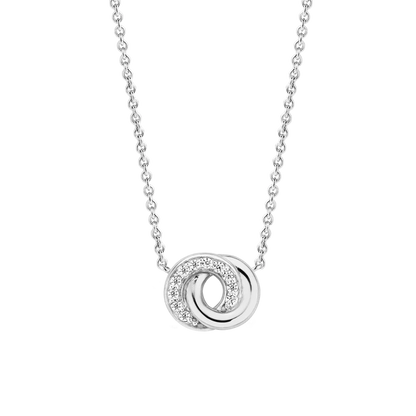 TI SENTO - COLLANA ARGENTO PENDENTE INFINITO ZIRCONI BIANCHI