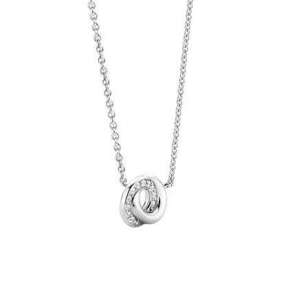 TI SENTO - COLLANA ARGENTO PENDENTE INFINITO ZIRCONI BIANCHI