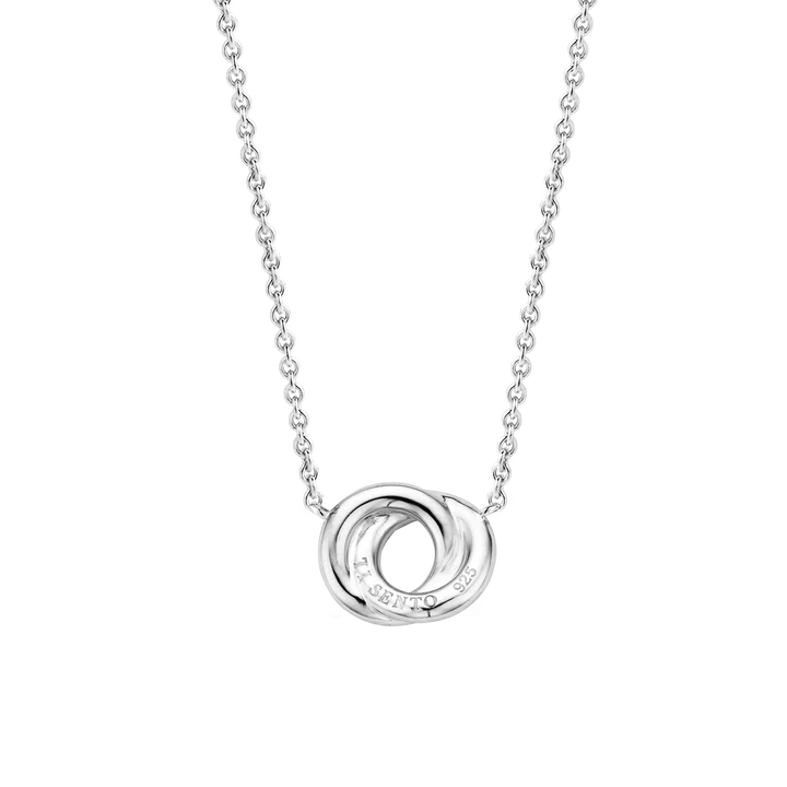 TI SENTO - COLLANA ARGENTO PENDENTE INFINITO ZIRCONI BIANCHI