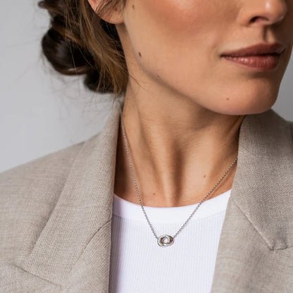 TI SENTO - COLLANA ARGENTO PENDENTE INFINITO ZIRCONI BIANCHI