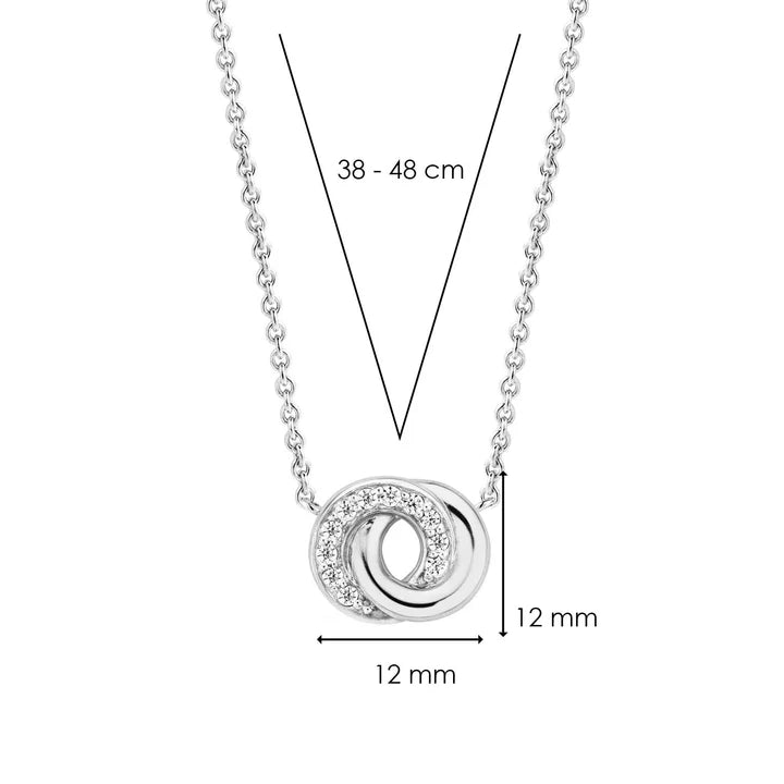 TI SENTO - COLLANA ARGENTO PENDENTE INFINITO ZIRCONI BIANCHI