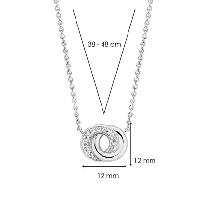 TI SENTO - COLLANA ARGENTO PENDENTE INFINITO ZIRCONI BIANCHI