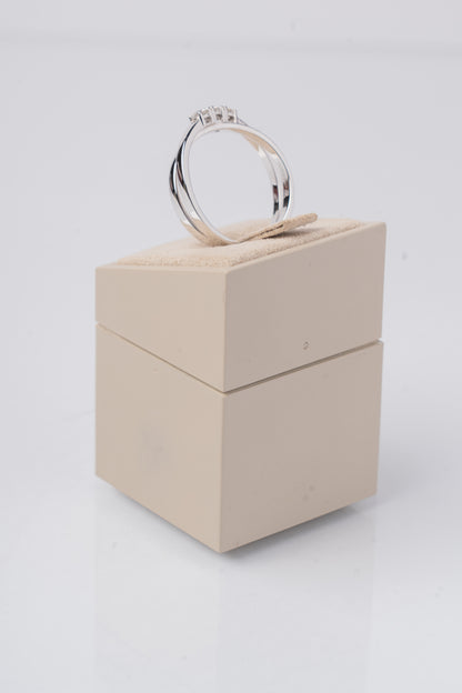 LEO PIZZO - ANELLO TRILOGY DOPPIO GIRO IN ORO BIANCO E DIAMANTI