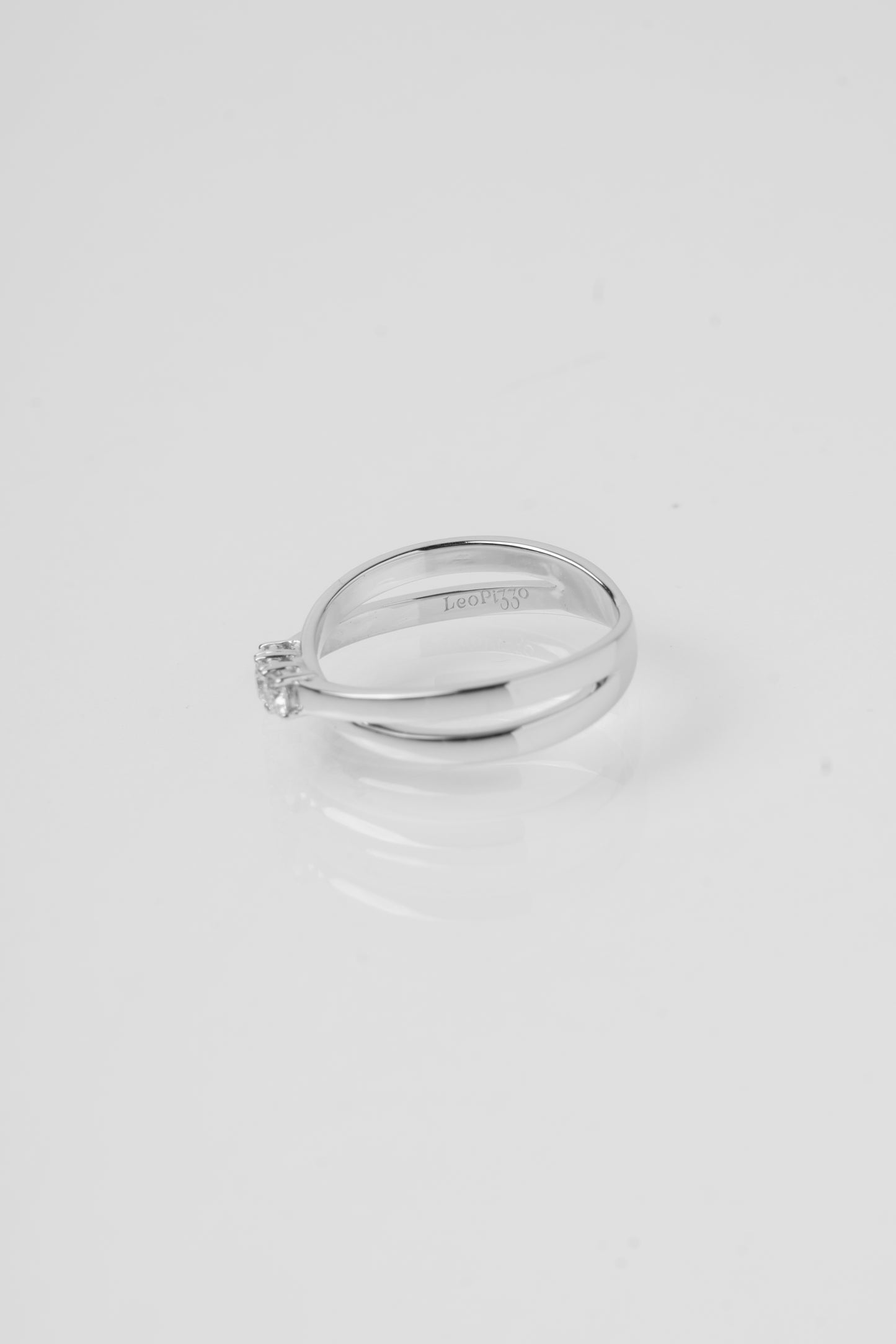 LEO PIZZO - ANELLO TRILOGY DOPPIO GIRO IN ORO BIANCO E DIAMANTI