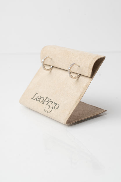 LEO PIZZO - ORECCHINI CERCHI IN ORO BIANCO E DIAMANTI