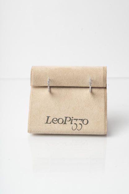 LEO PIZZO - ORECCHINI CERCHI IN ORO BIANCO E DIAMANTI