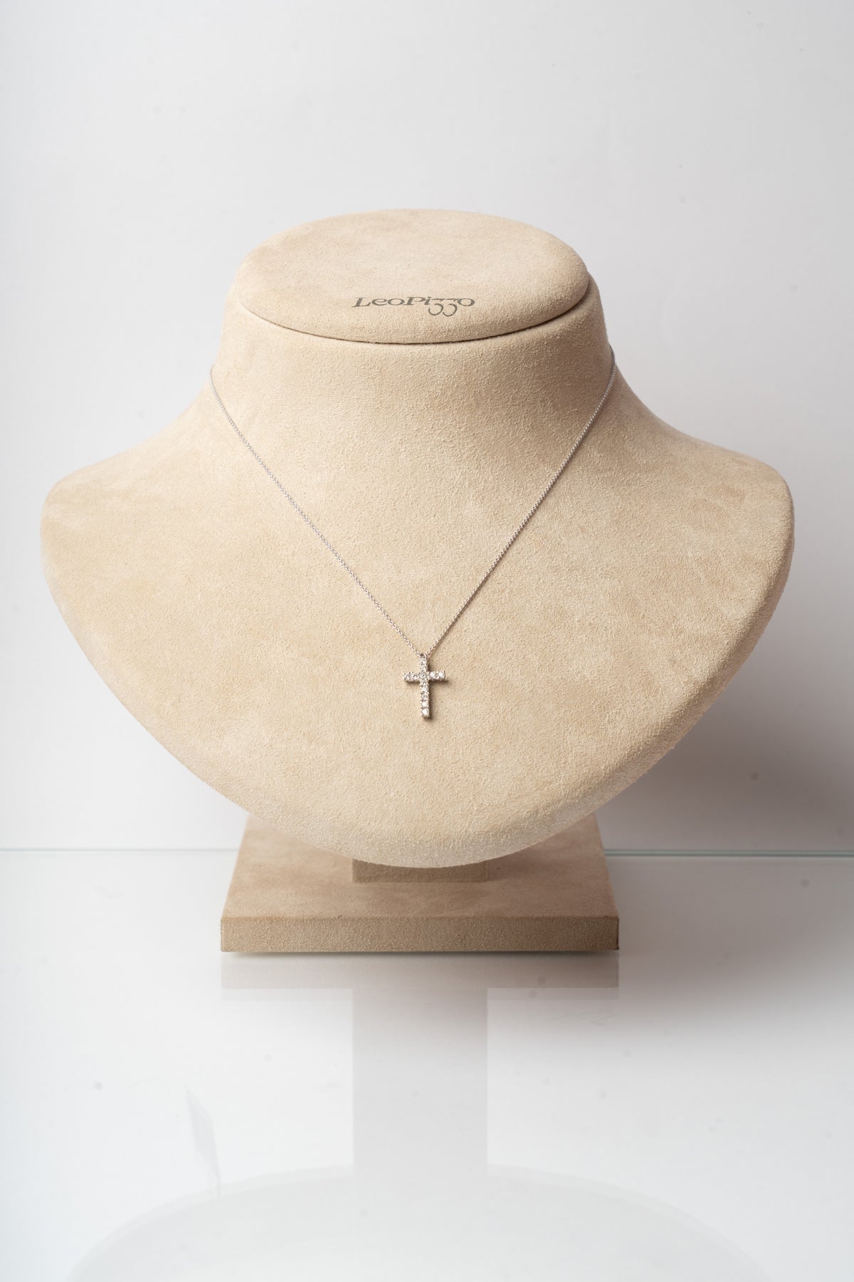 LEO PIZZO - COLLANA CROCE IN DIAMANTI E ORO BIANCO