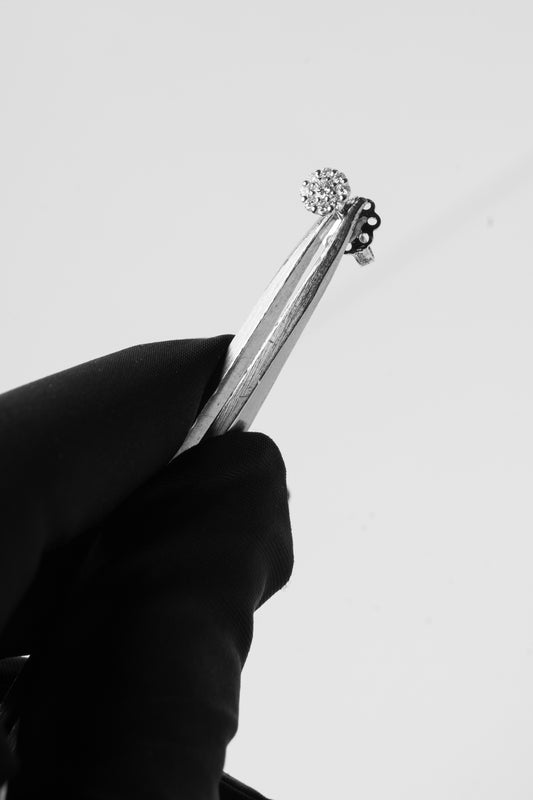 LEO PIZZO - ORECCHINI PUNTO LUCE ORO BIANCO E DIAMANTI