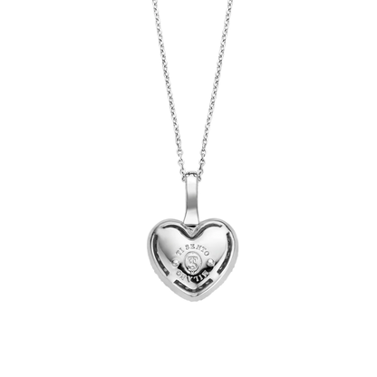 TI SENTO - COLLANA CIONDOLO CUORE PENDENTE ARGENTO PAVE' ZIRCONI