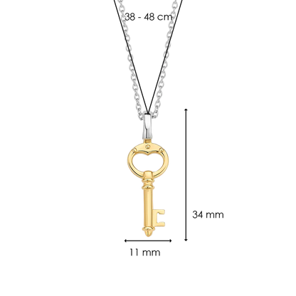 TI SENTO - COLLANA CON CHIAVE DORATA PENDENTE