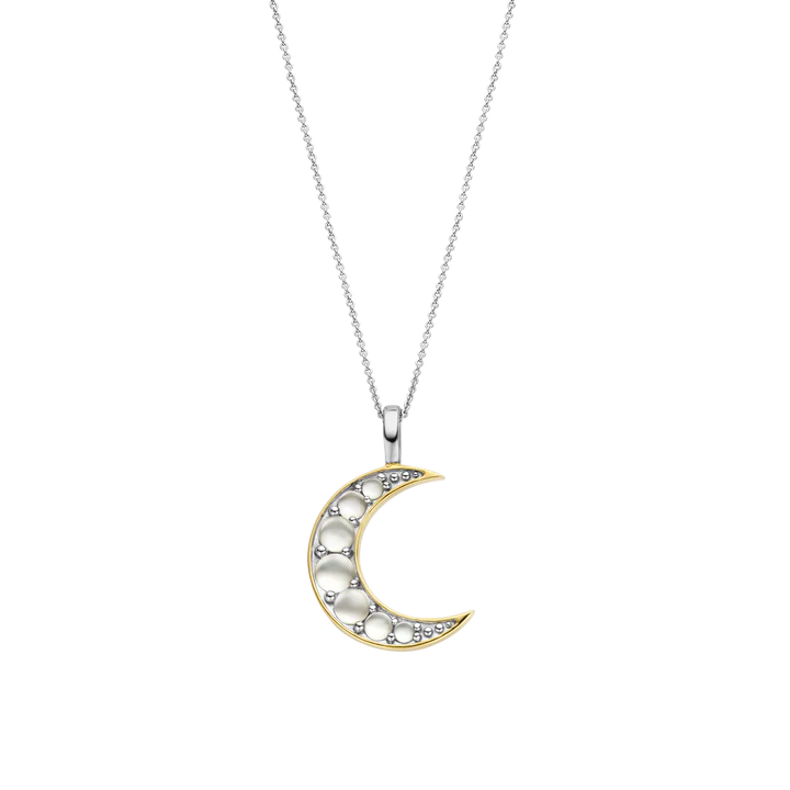 TI SENTO - COLLANA PENDENTE LUNA MADREPERLA E ARGENTO