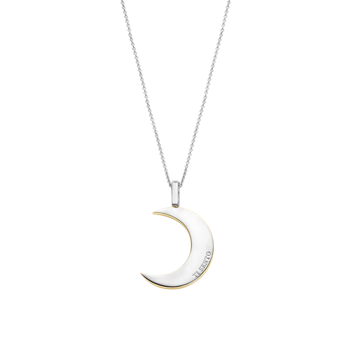 TI SENTO - COLLANA PENDENTE LUNA MADREPERLA E ARGENTO