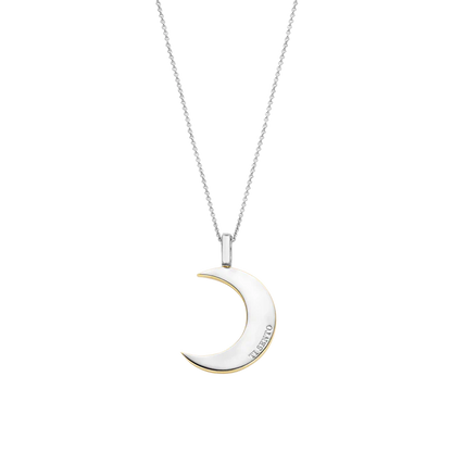 TI SENTO - COLLANA PENDENTE LUNA MADREPERLA E ARGENTO