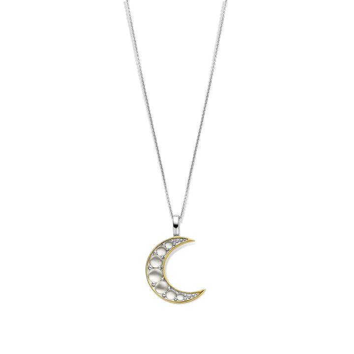 TI SENTO - COLLANA PENDENTE LUNA MADREPERLA E ARGENTO