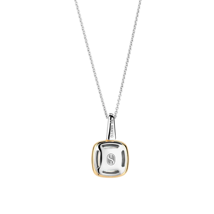 TI SENTO - COLLANA PENDENTE ARGENTO DORATO E MADREPAERLA